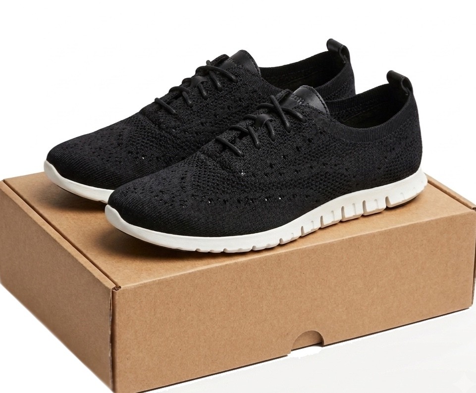 NEW• Cole Haan • Womens Light Oxford Sneakers Mesh Running Shoes Black Sz 7