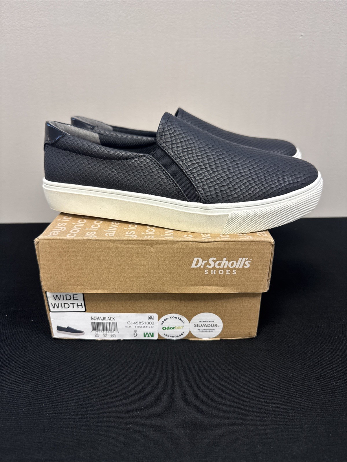 Dr Scholls Womens Nova Slip On Black Size 9 W