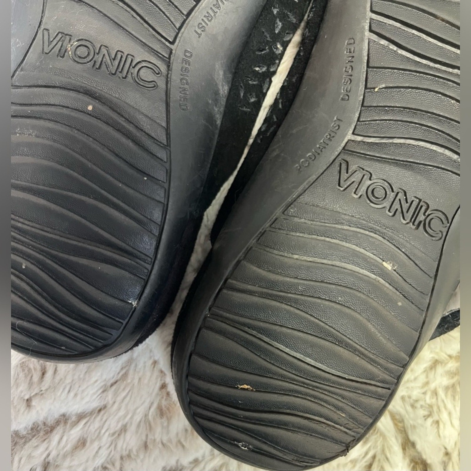 Vionic Lydia Mary Jane Black Mules Bohemian Minimalist Chic Comfort Size 8