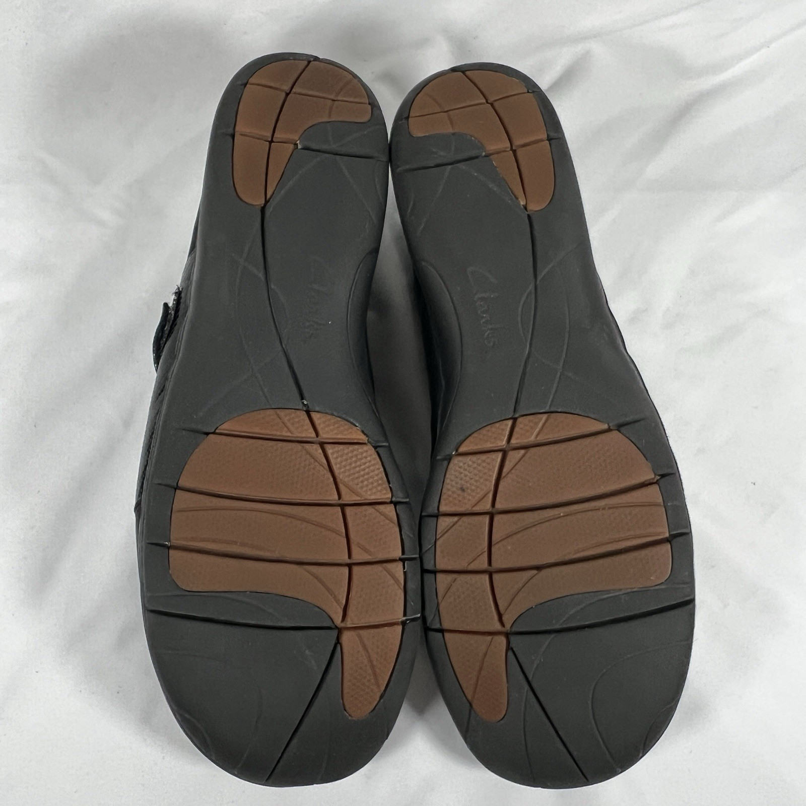 Clarks Unstructured Black Leather Mary Jane Hook Loop Comfort Shoes Women’s 11