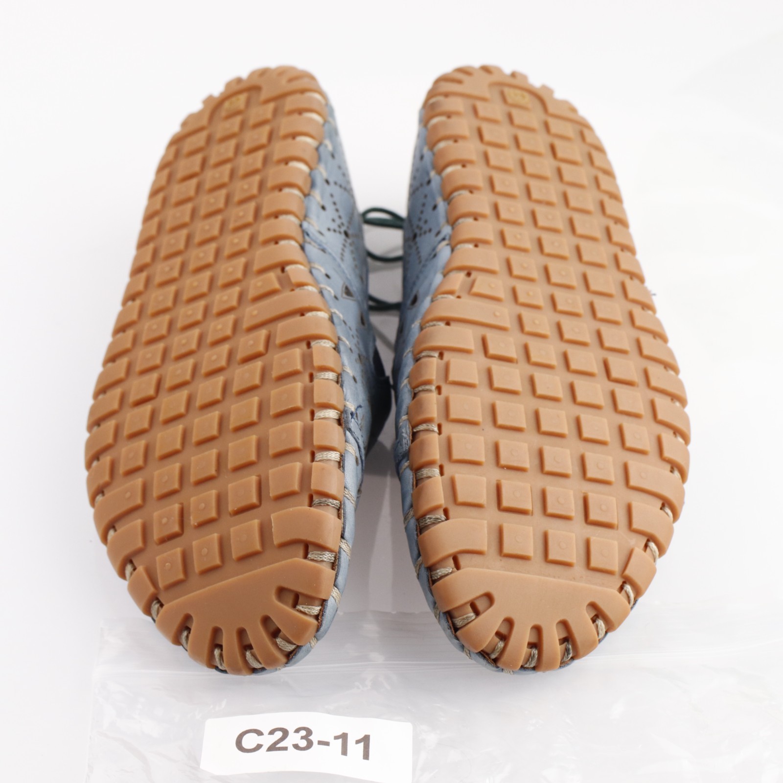 Spring Step Womens Fusaro Loafer Size 44 12.5 Blue Leather Cutouts Flexible Shoe