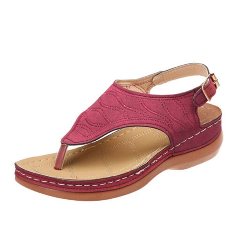 Sandals Orthopedic Flip Flops Ladies Low Wedge Casual Flat Womens Shoes