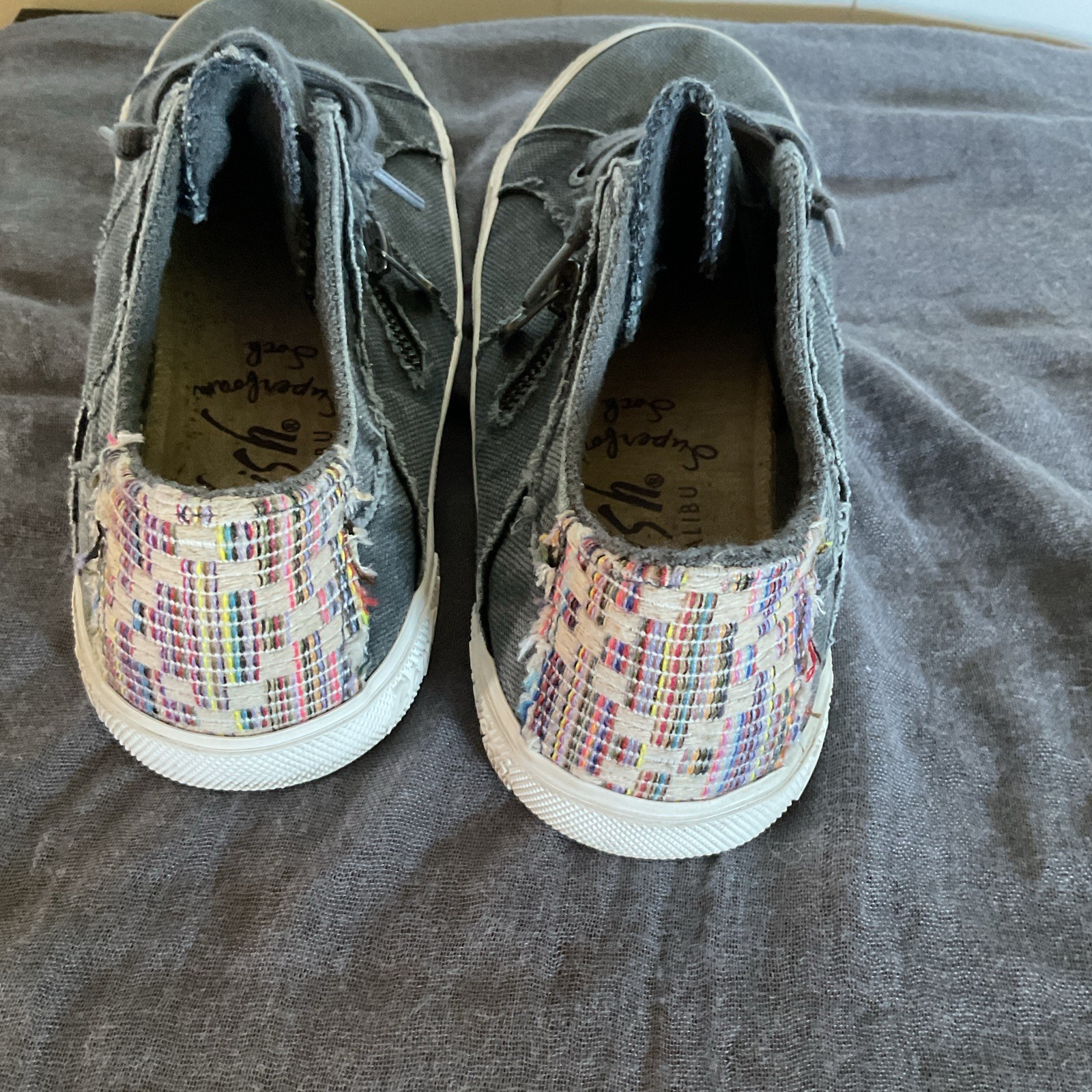 Blowfish Malibu Women’s Gray Low Top Lace-Up Solid Casual Sneaker 9
