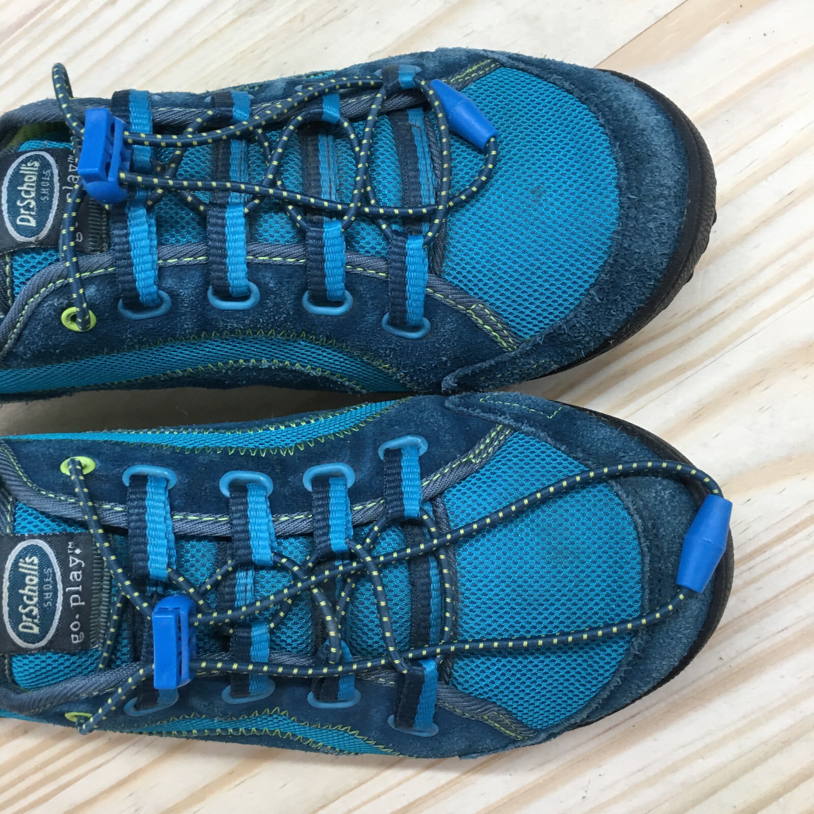 Dr Scholls Shoes Womens 9.5 M Rory Sporty Drawstring Sneakers Blue Green Suede