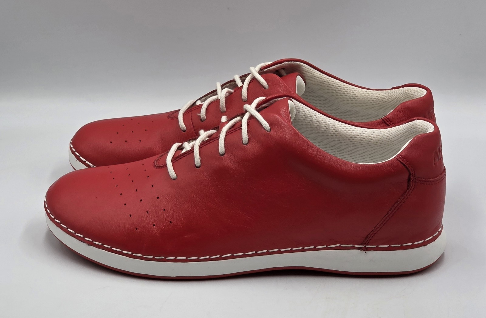 Alegria Essence ESS-623 Red Leather Slip Resistant Work Shoes Womens 8.5 EU 39