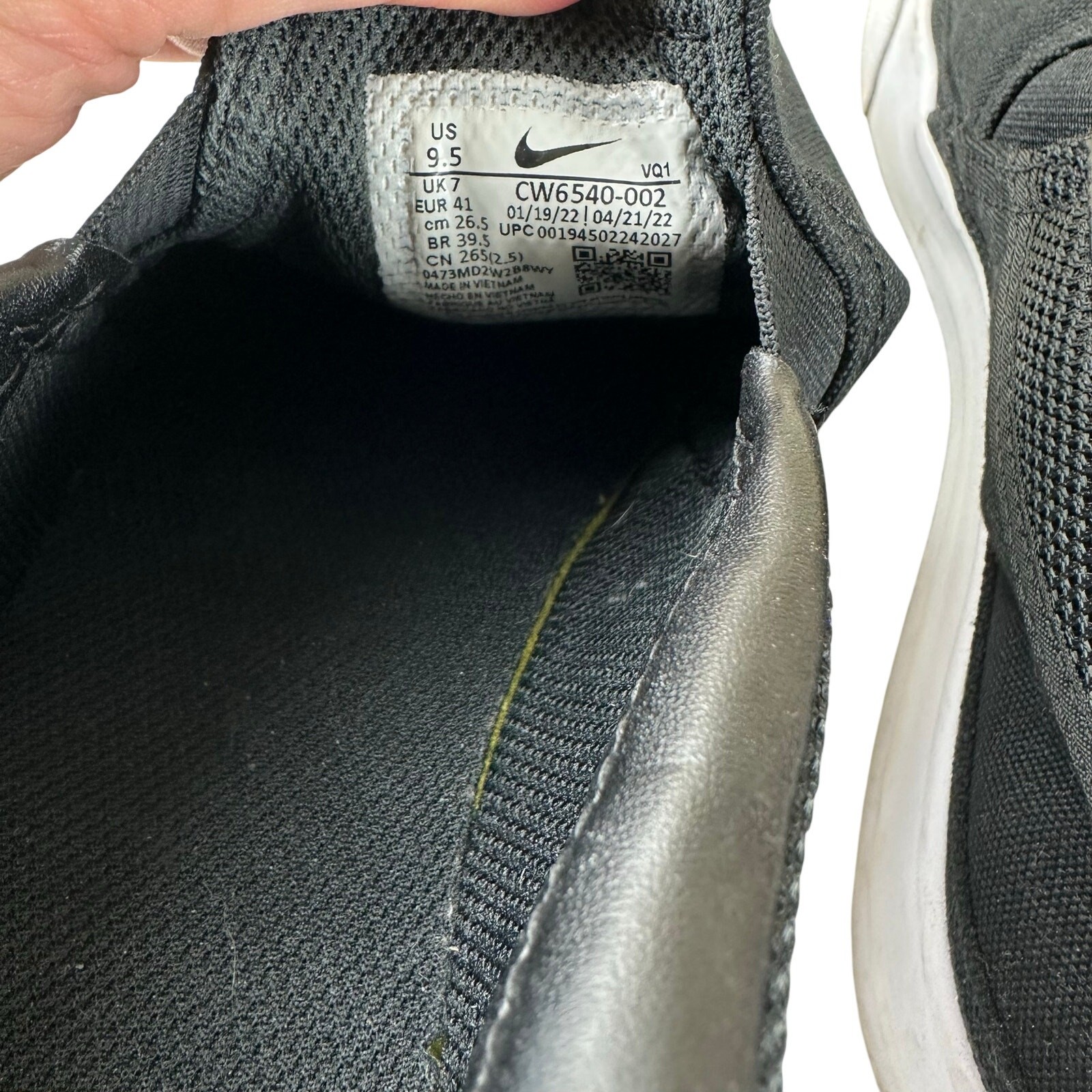 Nike Black Slip-On Skater Shoes Minimal Streetwear US 9.5