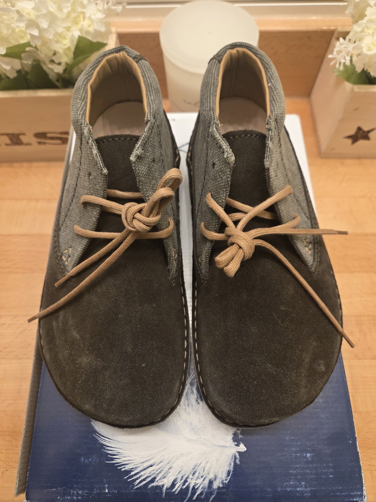 Birkenstock Memphis High Lace Up Shoes Boots Dark Green Suede/ Textile Size 36