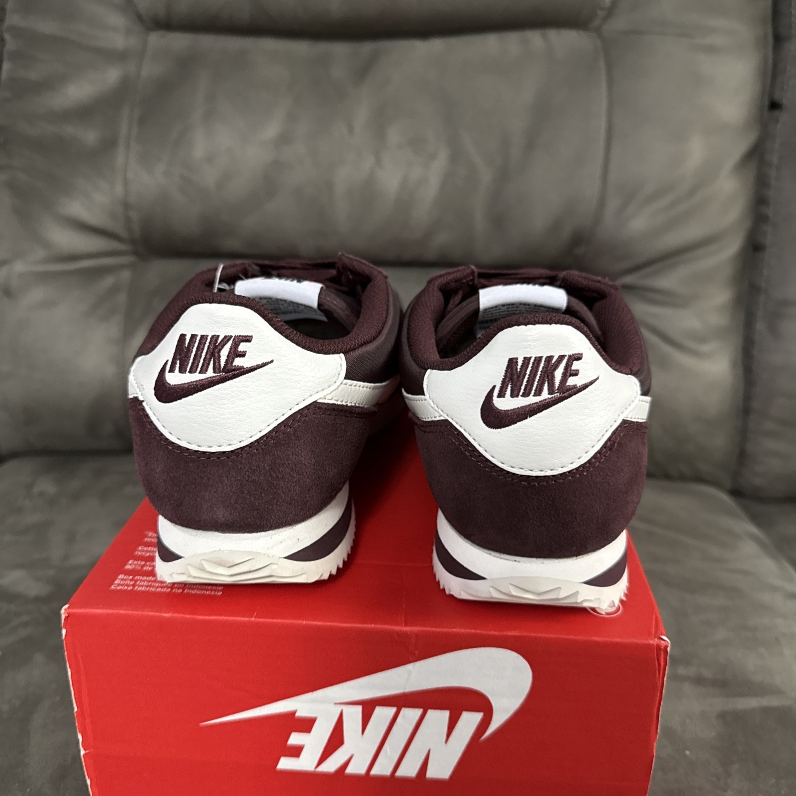 Nike Cortez Textile Shoes Burgundy Crush/Sail DZ2795-605 Size W10/M8.5