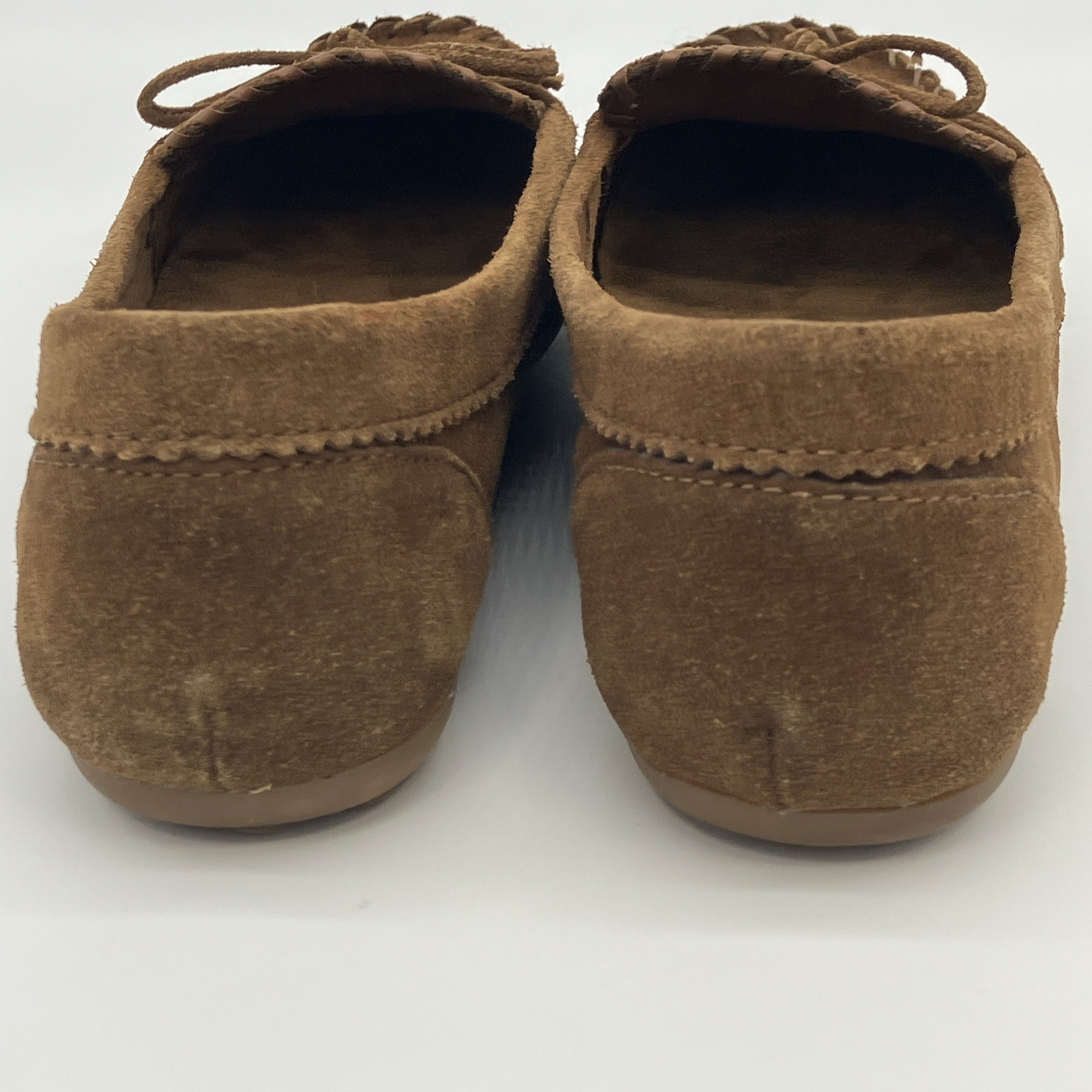 Minnetonka Moccasins Womens Flats Brown Suede 7 Shoes Boho Hippie Western