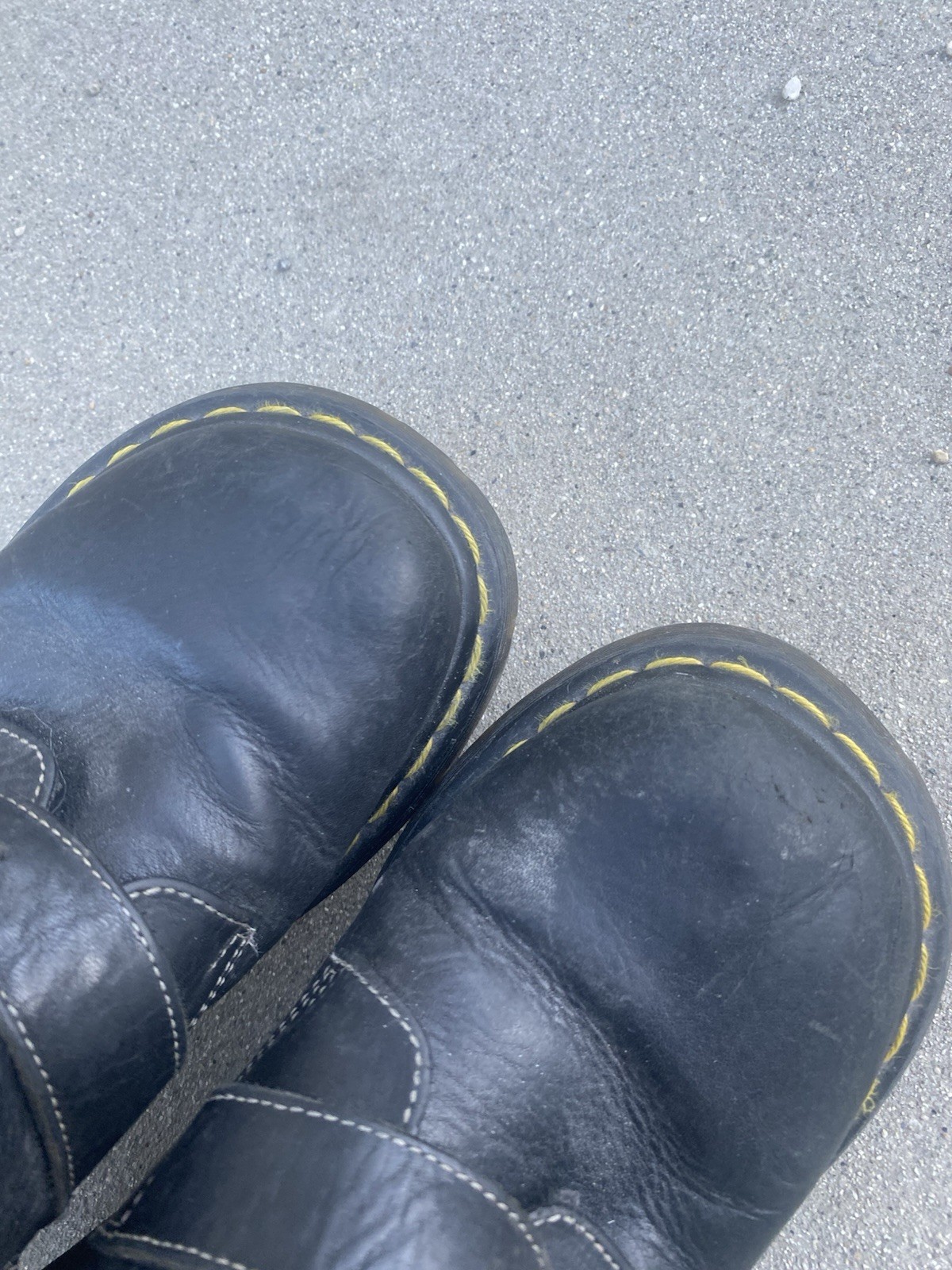 Dr. Martens 3A78 Monk Strap Shoes Women 7 Black Leather Comfort Contrast Stitch