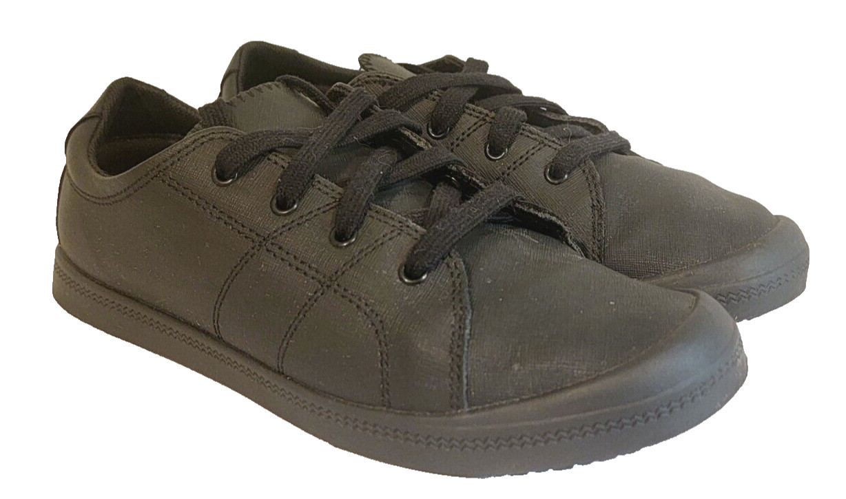 Womens TREDSAFE Black Wipe Clean Man Made Restaurant Sneakers Shoes 9