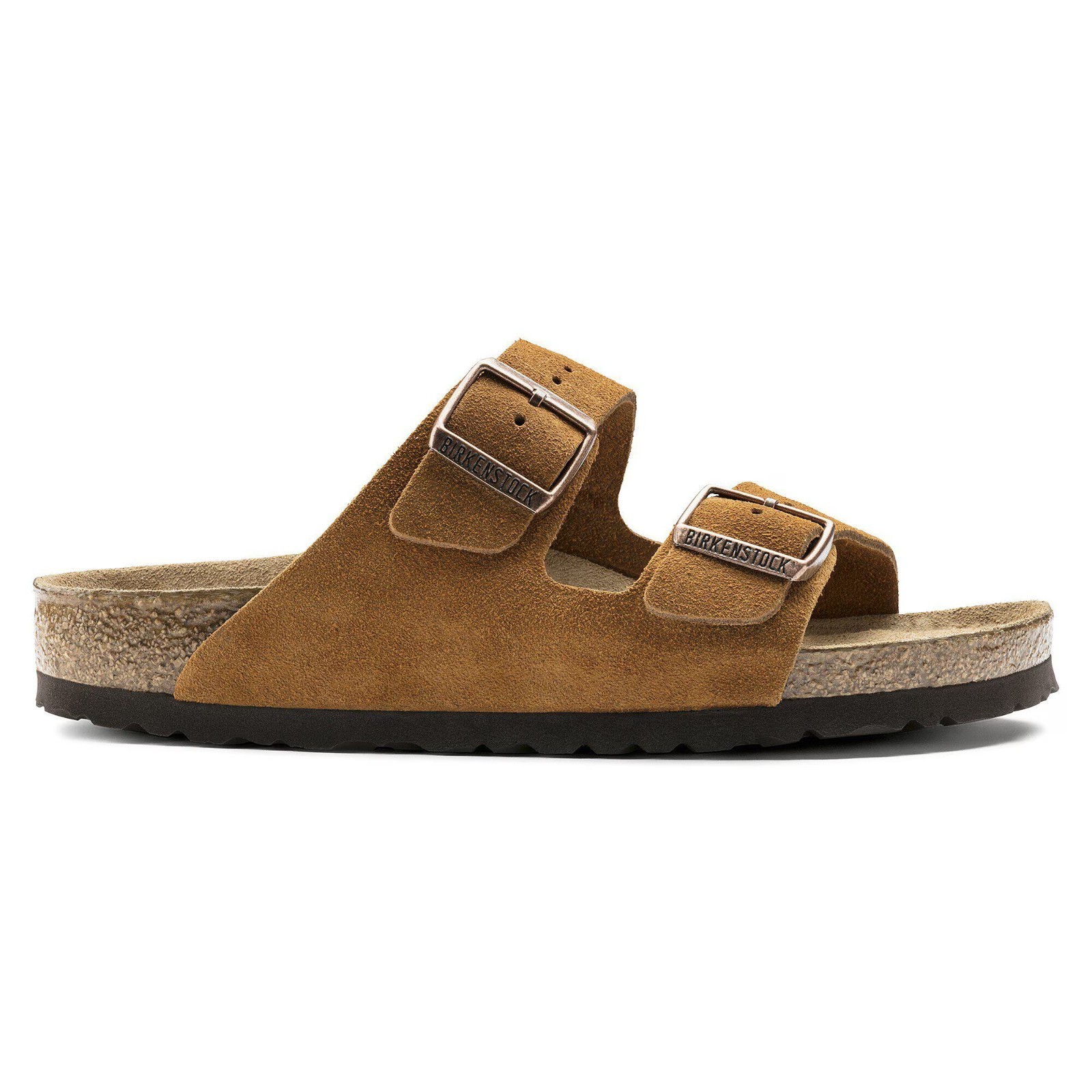 Birkenstock Arizona Soft Footbed Suede Leather Sandals – Mink
