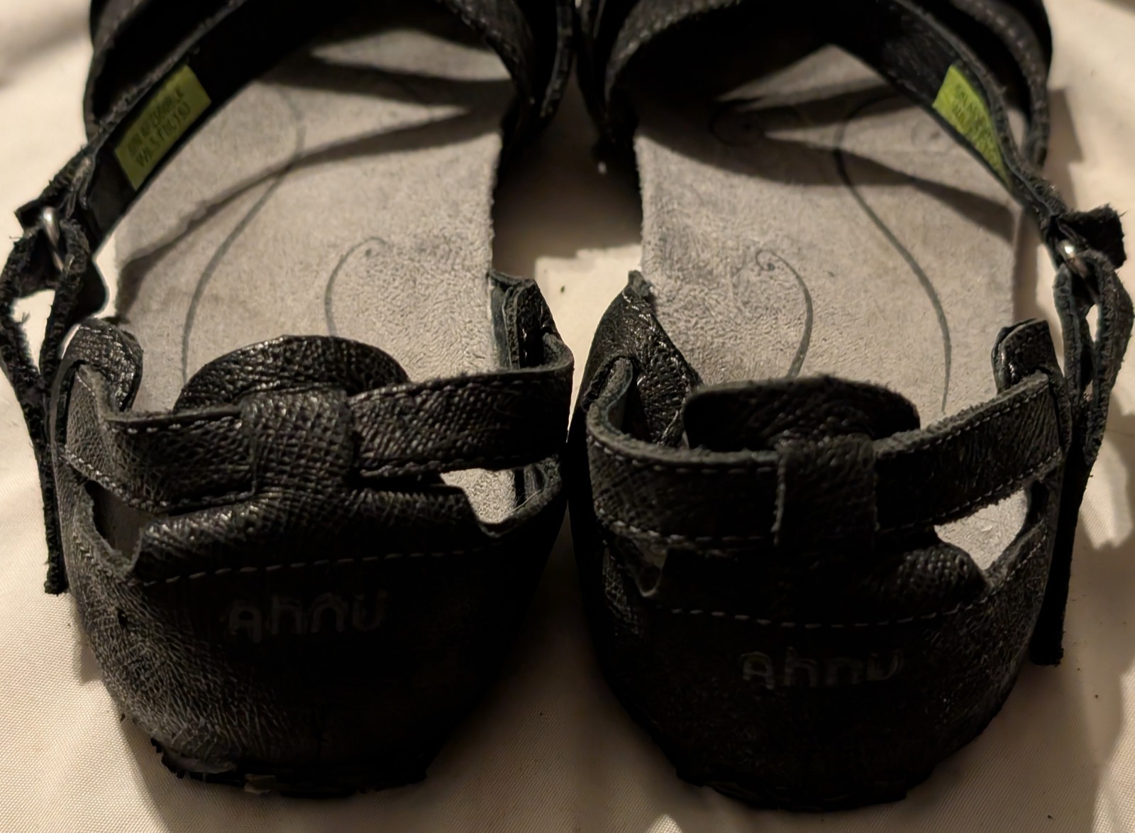 Ahnu Teva Tullia Women’s Sz 6.5 Mary Jane Yoga Flats Black Strappy Arch Support