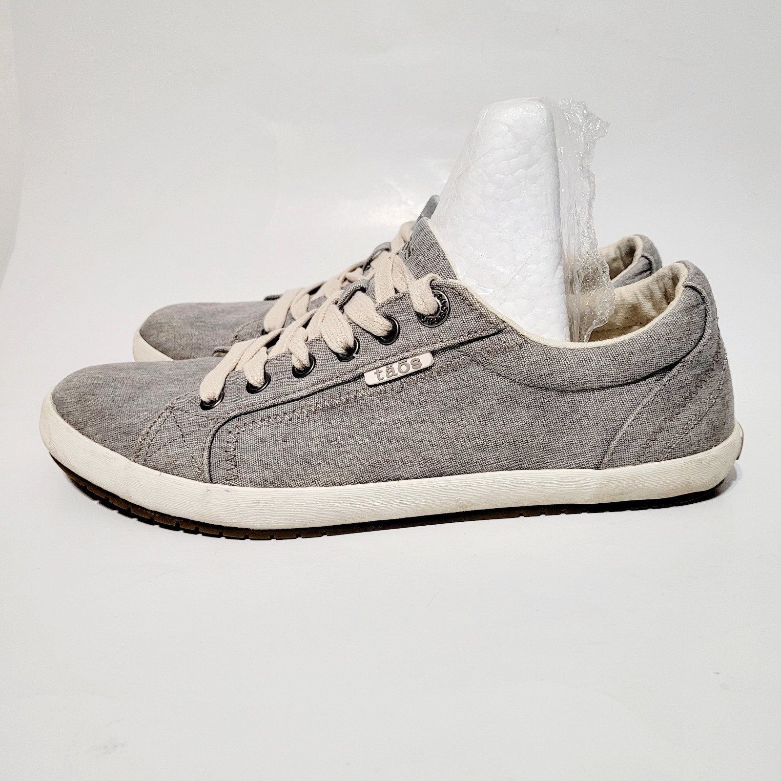 Taos Star STA12844 Gray Wash Canvas Casual Lace Up Sneaker Shoes Wms 9US 40-41EU