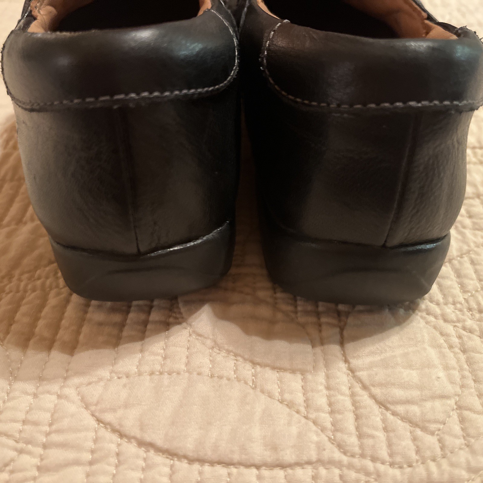 Clarks Unstructured Artisan Un.Loop Black Leather Slip-on Shoes US Size 9N
