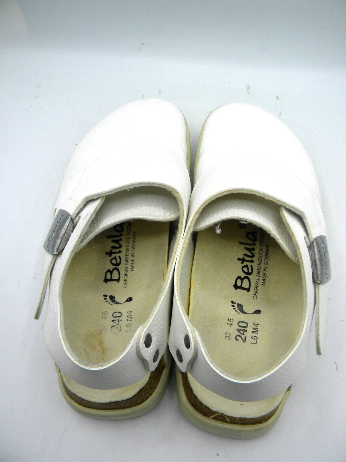 Birkenstock Betula White Monk Strap Slingback Clogs Size EU 37 US 6 Narrow