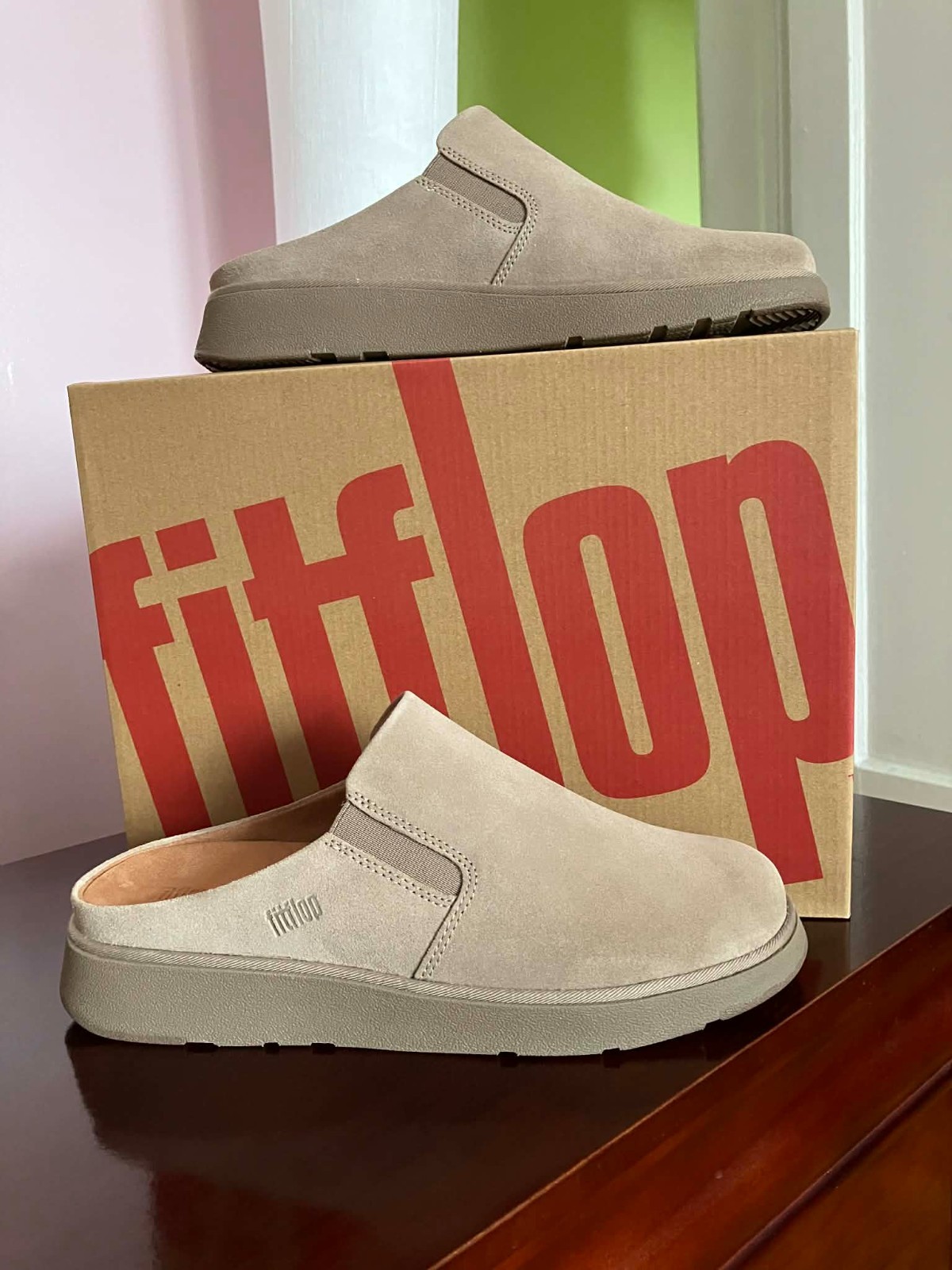 FitFlop Womens Gen-ff Elasticated Suede Mules Size 10