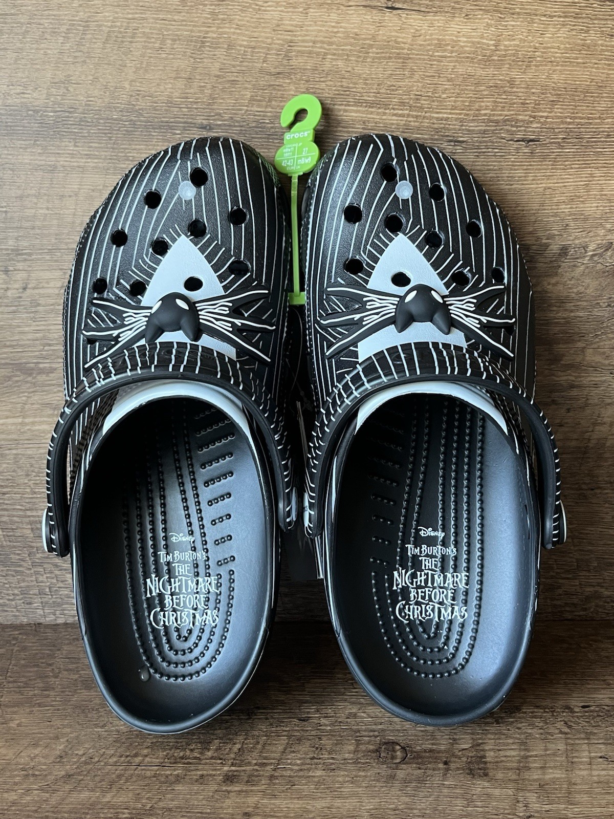 Crocs Nightmare Before Christmas M9/W11 Classic Clog Black Jack Skellington NEW