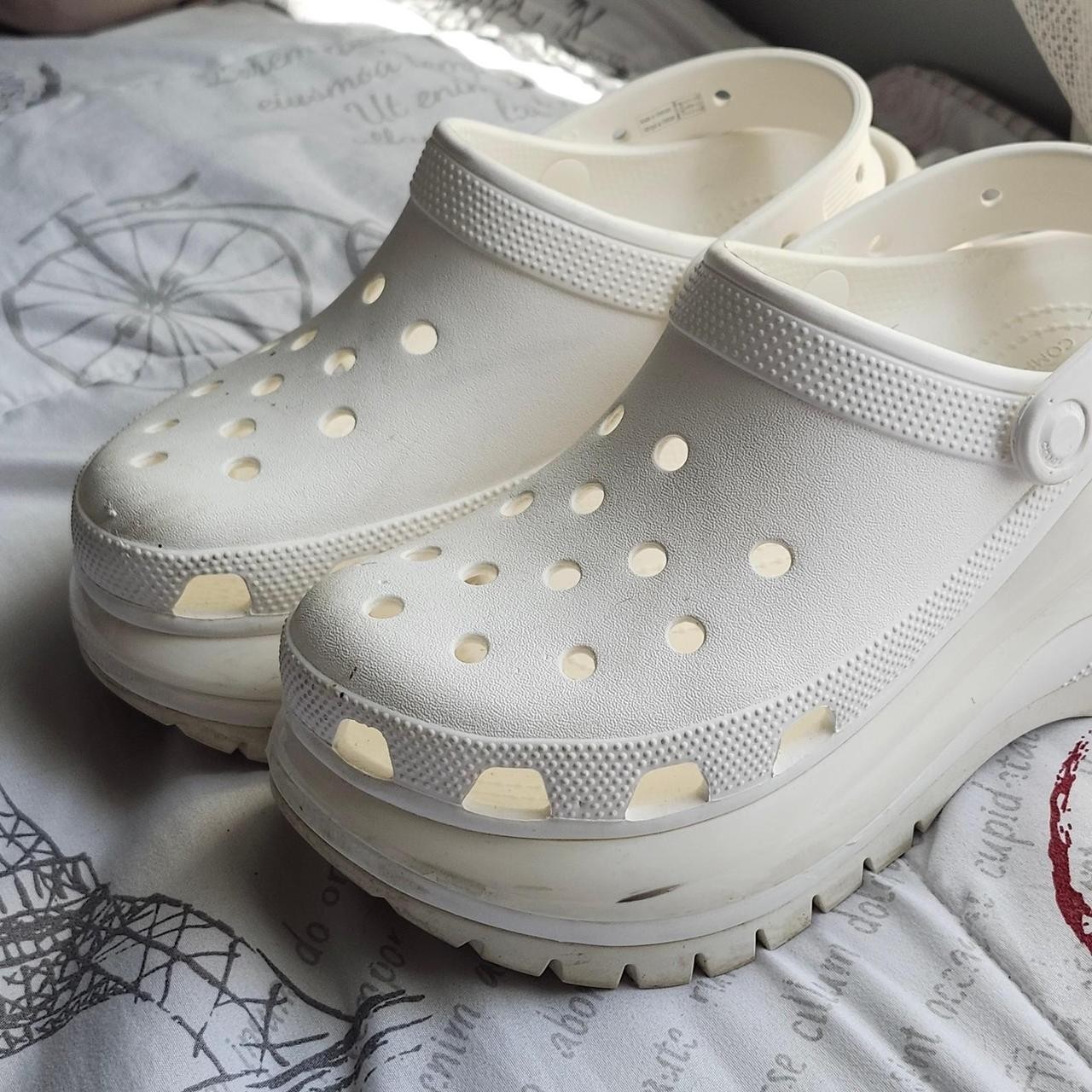Crocs Women’s White and Cream with Chunky Sole