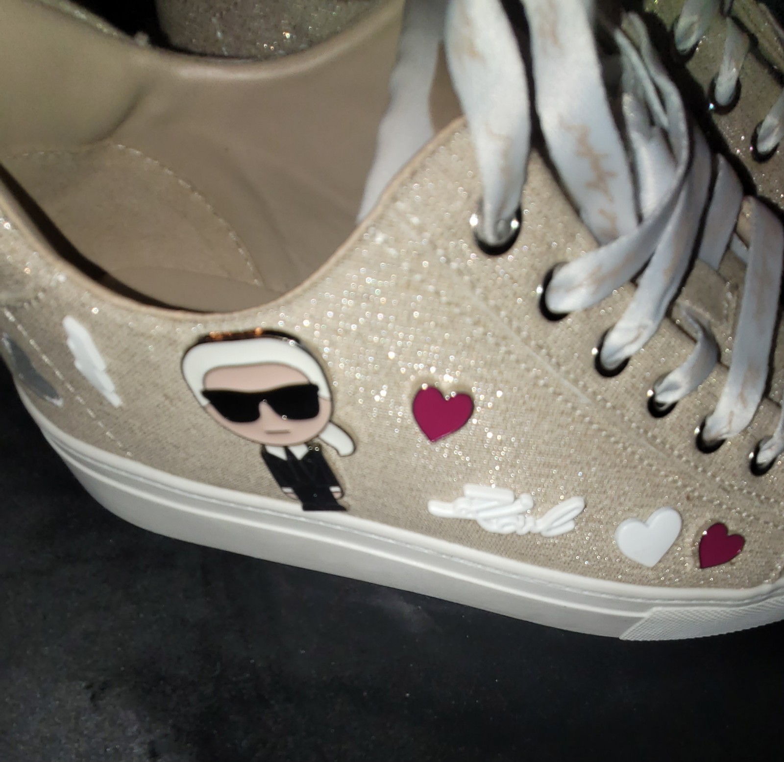 Gorgeous Karl Lagerfeld Paris Women’s Cate Pins Casual and Fashion Sneakers