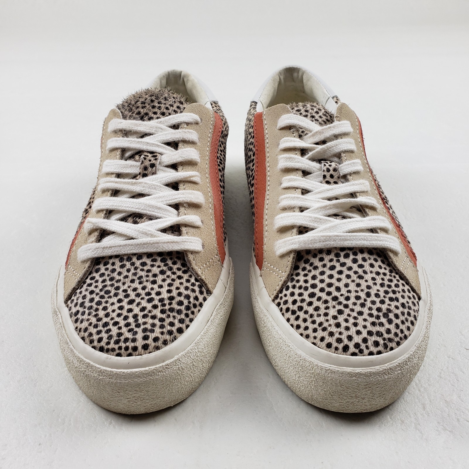 Madewell Sidewalk Low Top Sneaker Womens 6.5 Brown Spotted Calf Hair Casual Shoe