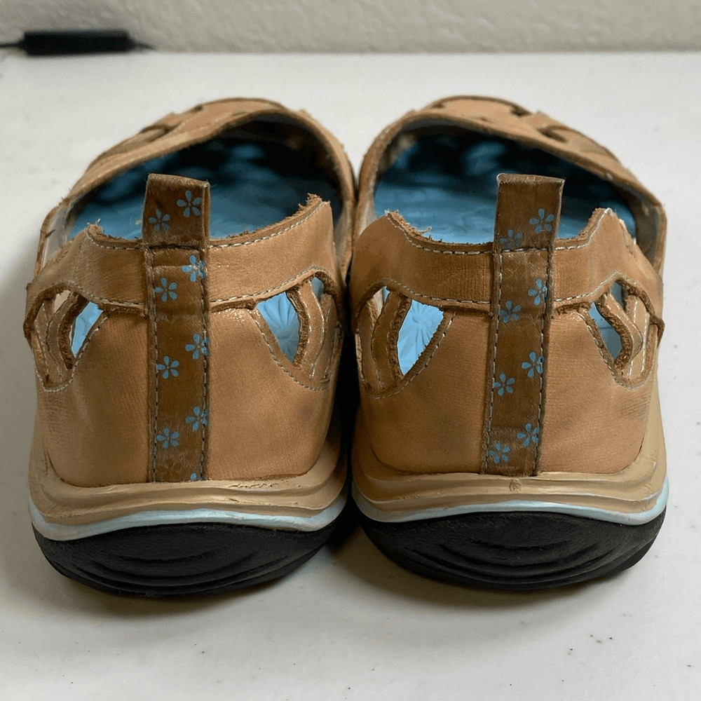GUC Jambu Women’s All Terra Design Tan Leather Flats Memory Foam Insole Size 8.5