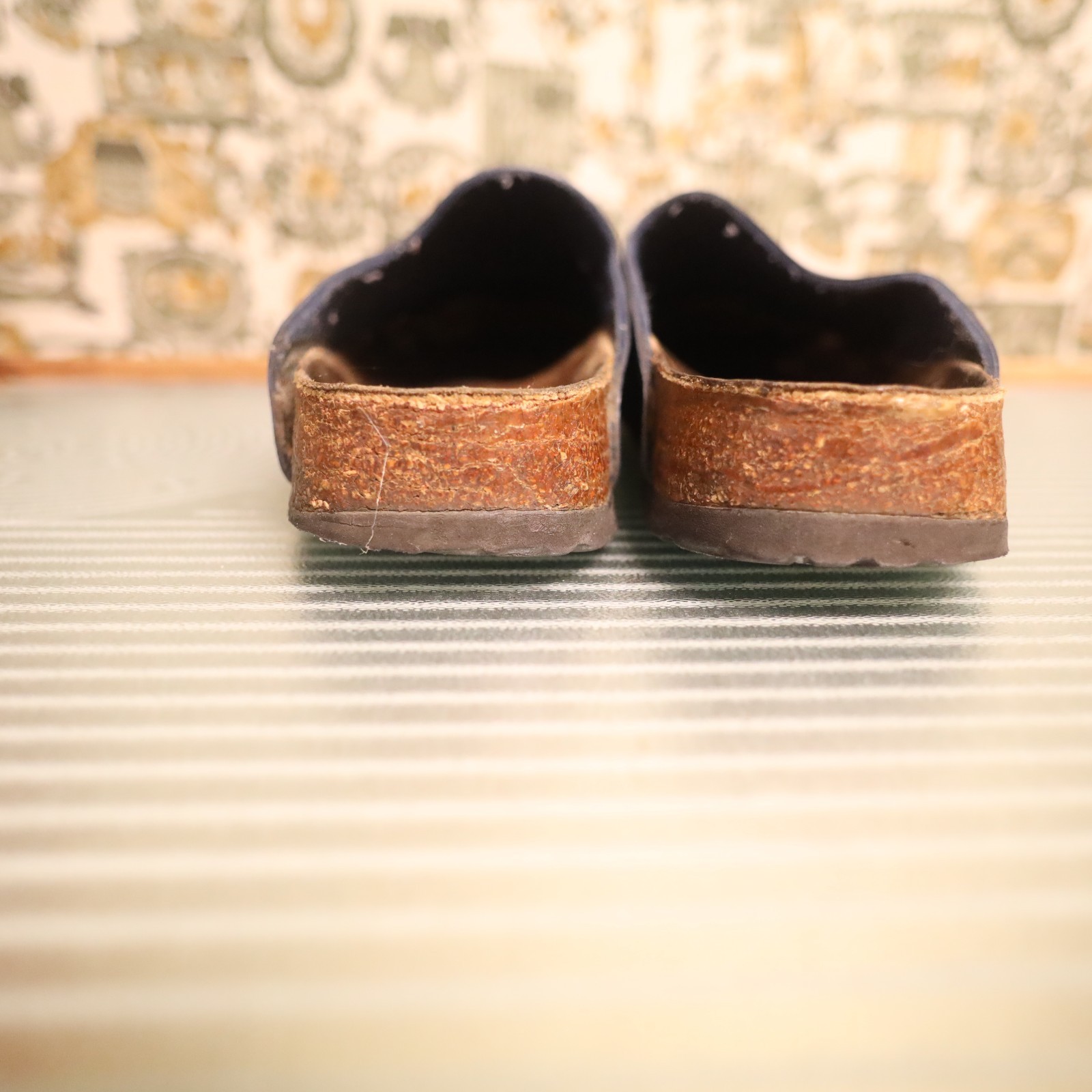 Birkenstock Birki Amsterdam 37 Womens 6 Blue Leather Nubuck Clogs Mules Slides