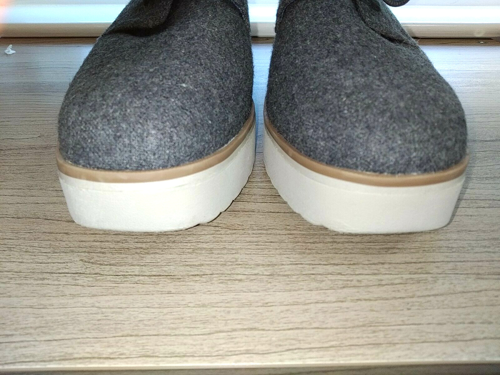 DR. SCHOLLS 11 US/41 EU Lillian Dark Gray Wool Blend Flannel Lace-Up Oxfords