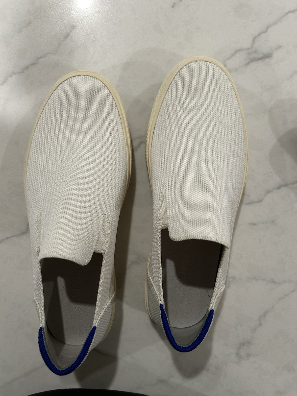 Rothy’s Women’s The Original Slip On Sneaker, White, Size 9.5, Washable