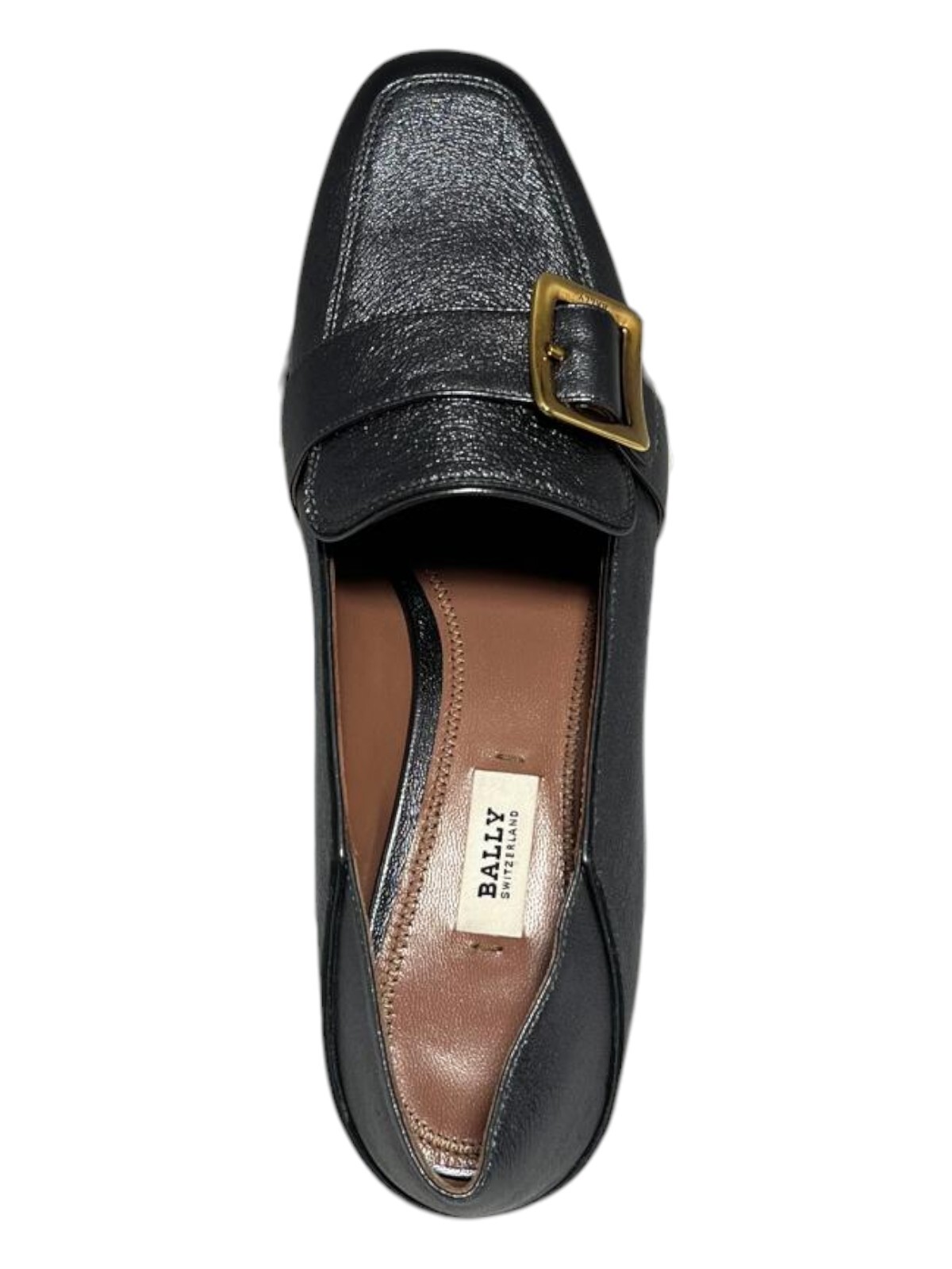 Bally Janelle 6217720 Ladies Metal Gray Loafers Leather MSRP $870