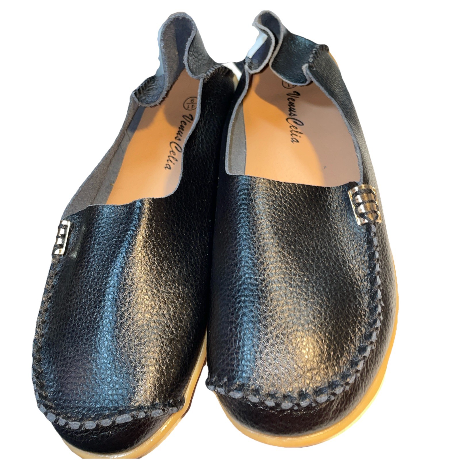 Venus Celia Casual Comfort Shoes Size 9 black Mocason Loafers