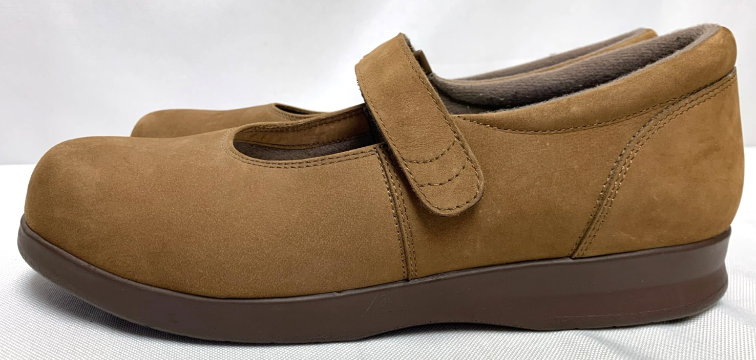 Women’s Drew Mary Jane Shoes Orthopedic Comfort Tan Leather Size 10 N Narrow