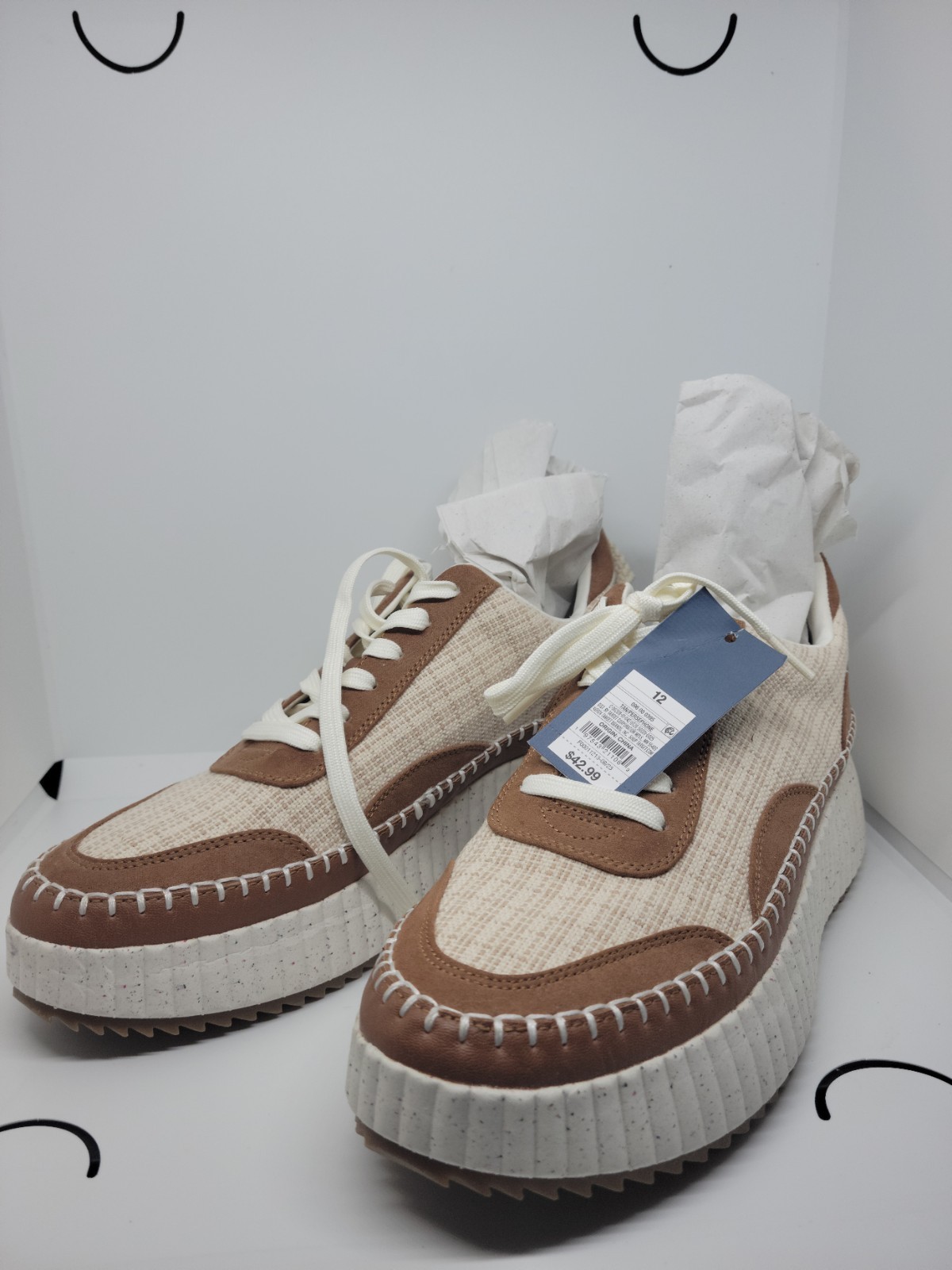 Universal Thread Womens Persephone Casual Fashion Sneakers Tan Size 12