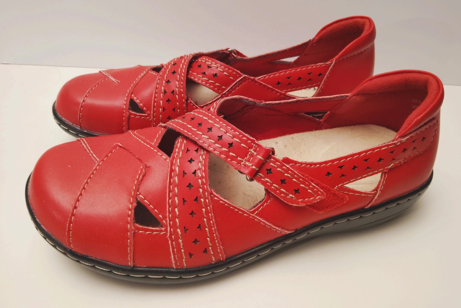 Irrefour Women’s Comfort Leather Red Loafers Shoes Size 6 EU37 UK4