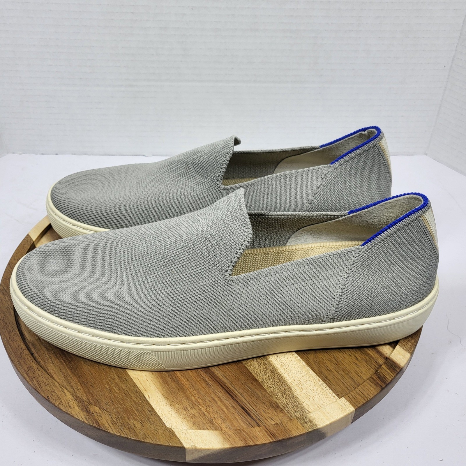 Rothys The Sneaker Slate Grey Womens 8 Slip On Knit Washable Shoes 006-176