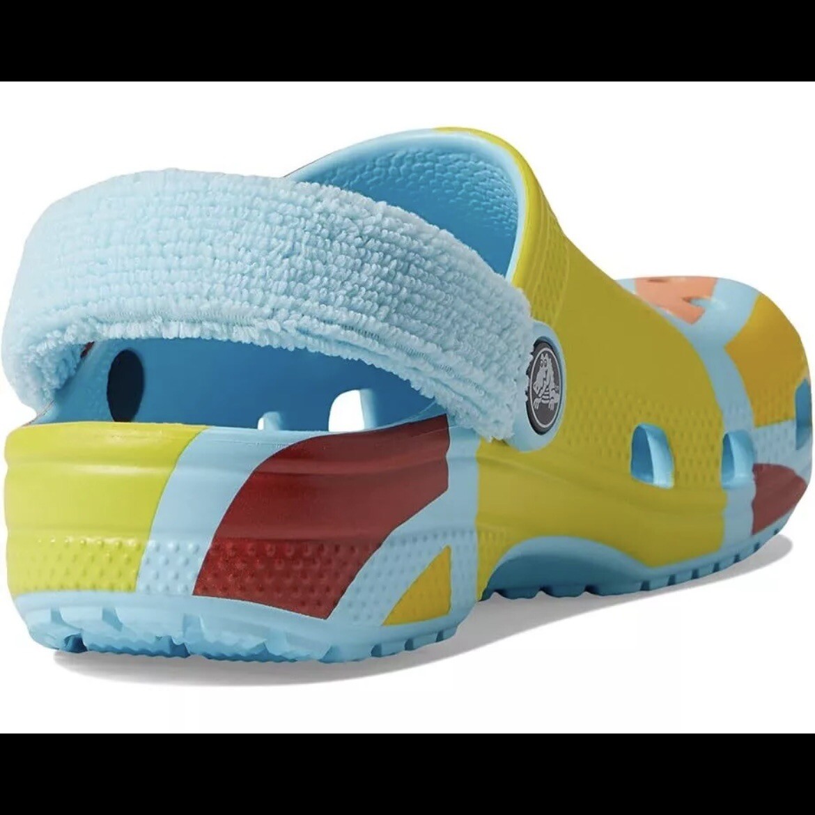 Crocs Classic Terry Cloth Clog Blue Multi Womens Size 6 / Juniors Size 4 NEW