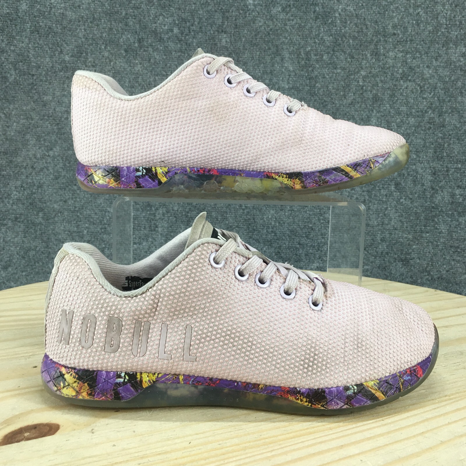 Nobull Shoes Womens 8 Training Sneakers Pink Mesh Lace Up Comfort Casual Sports