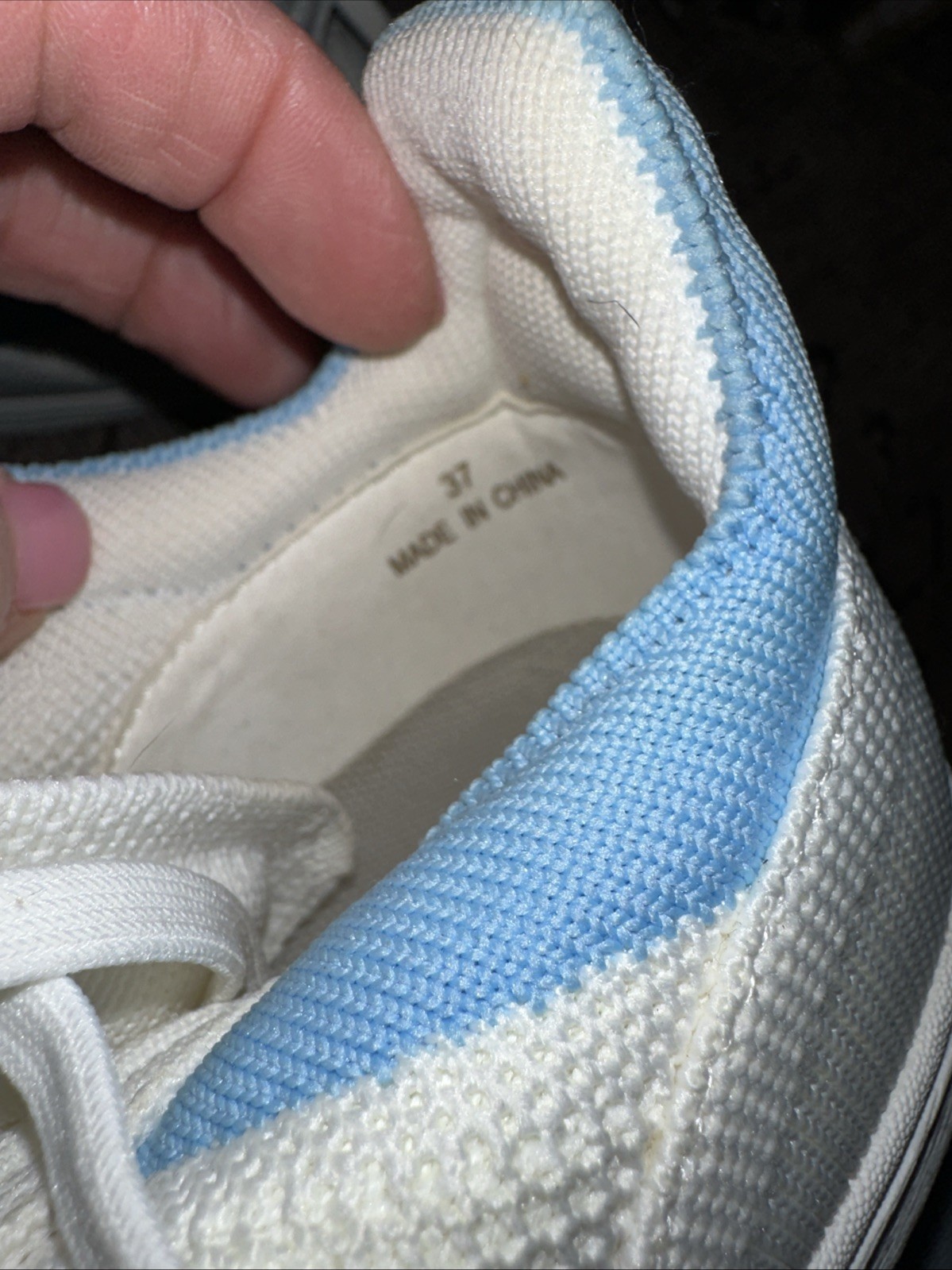 Vivaia Versa V Pro unisex knit sneakers W 6.5 M 5 EU 37 White Blue Lace Up