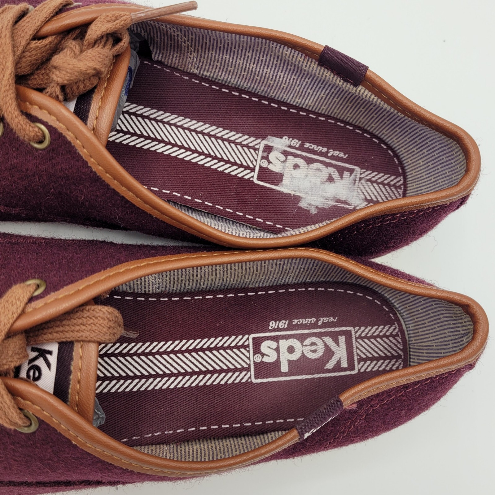 Keds Champion Wool Blend Burgundy Red Lace up Casual Sneakers Shoes Women’s 9.5