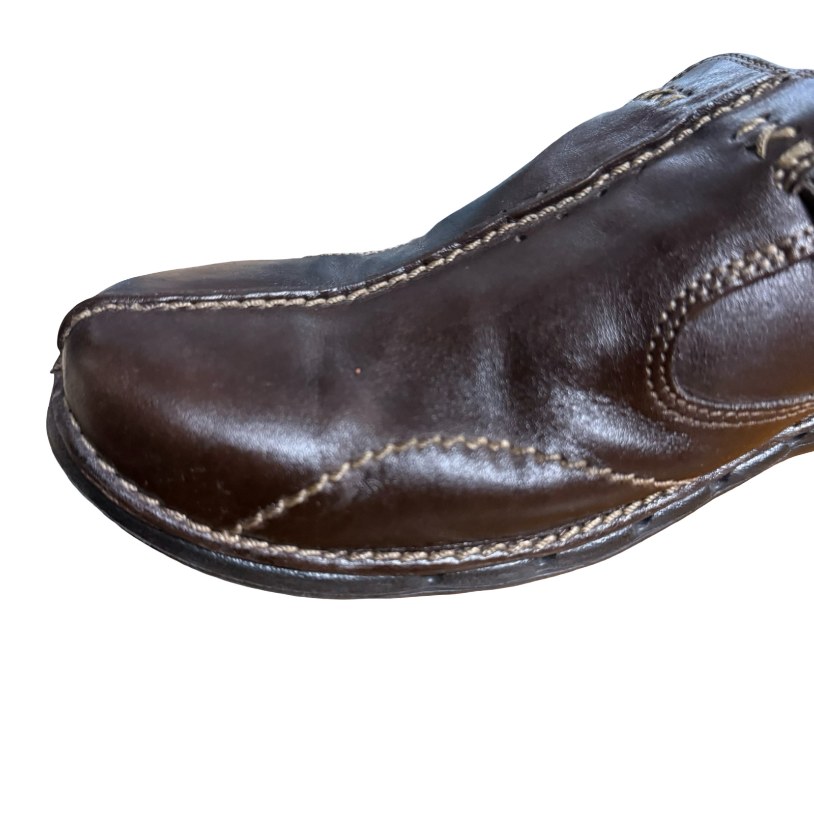 Clarks Un Loop Unstructured Dark Brown Leather Loafers Slip On Comfort Shoes 8 W