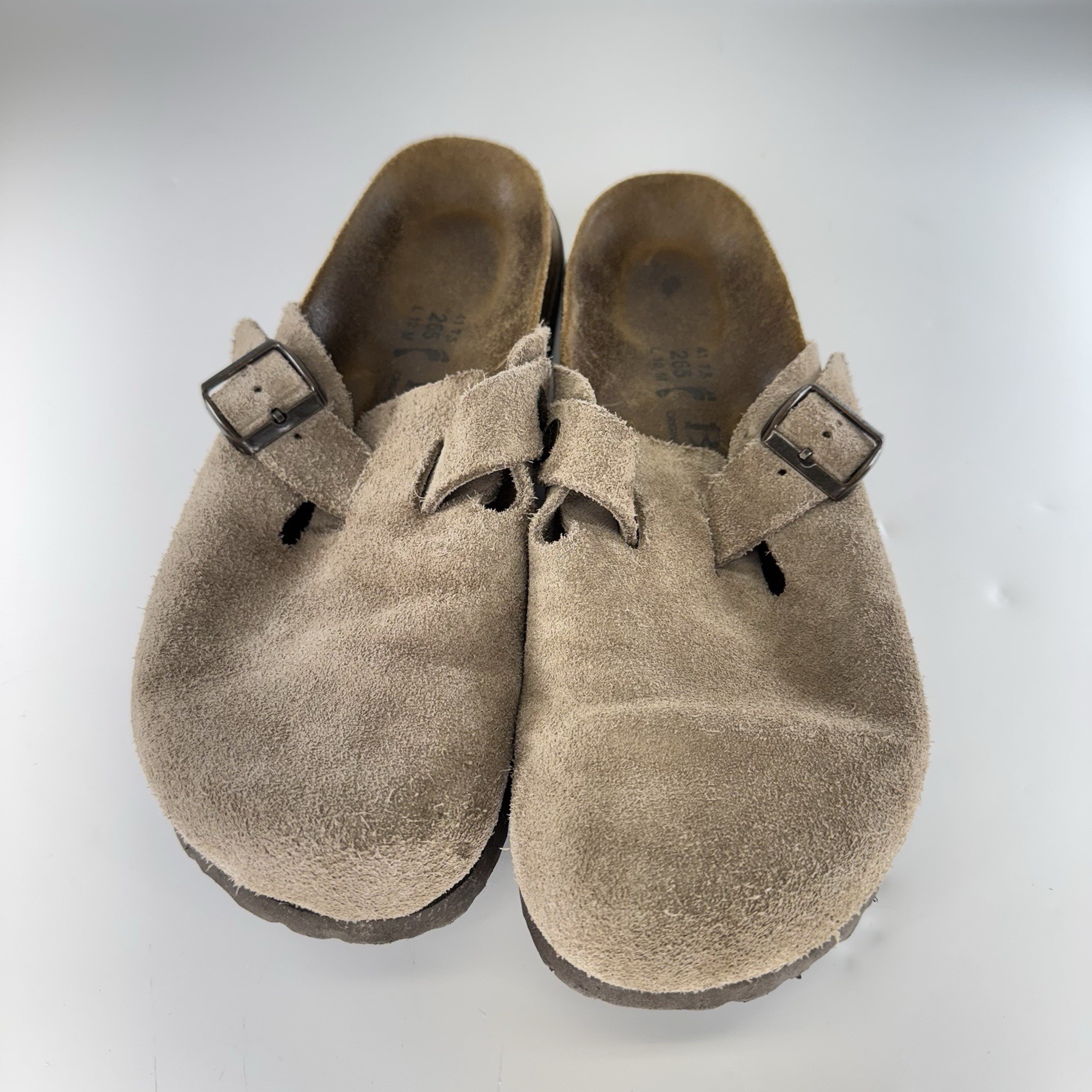 Birkenstock Betula Boston Clogs Beige Taupe Suede Leather Euro 41 US Women’s