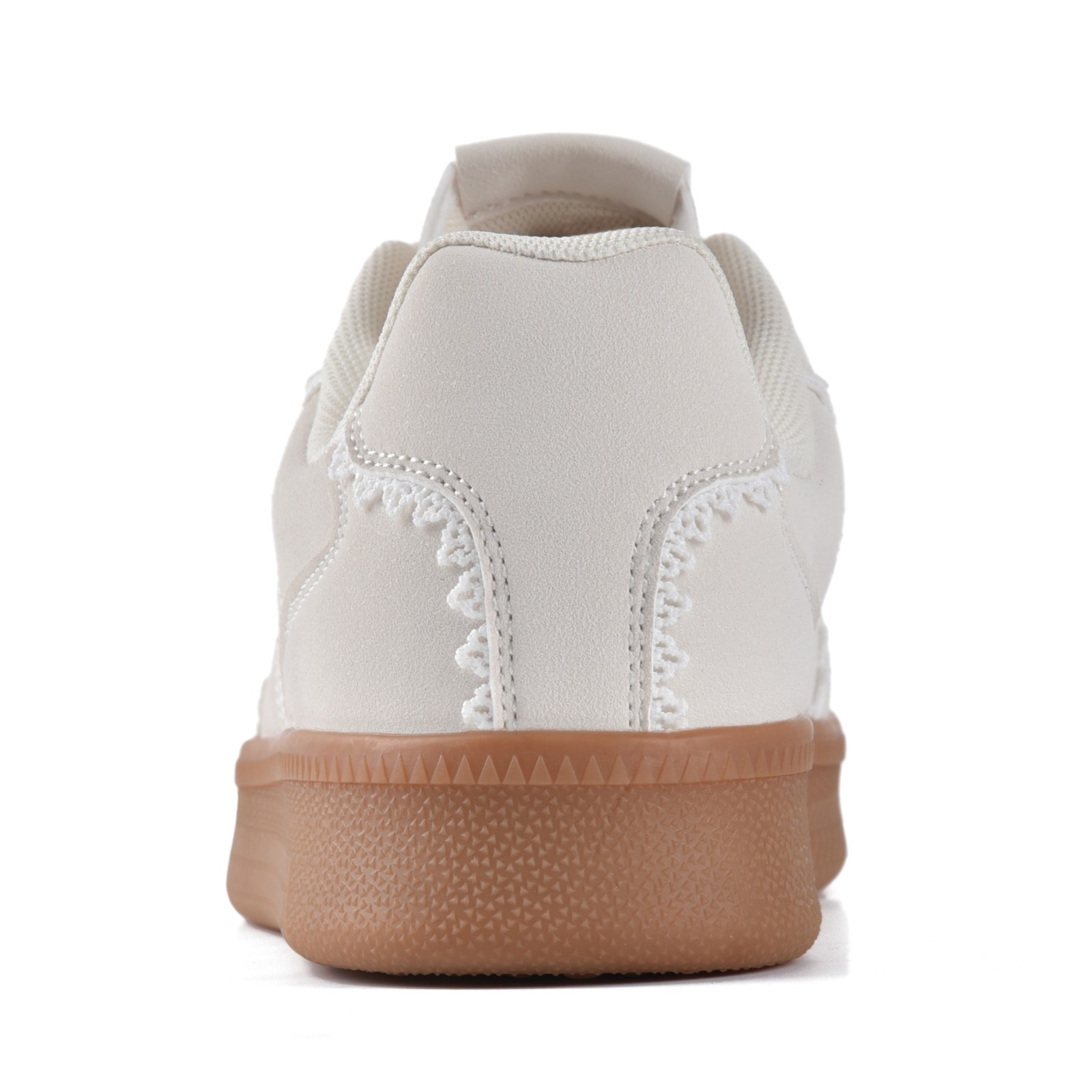 Women Ribbon Lace-Up Fashion Sneakers Arch Support Gum Sole Tennis Walking Shoes