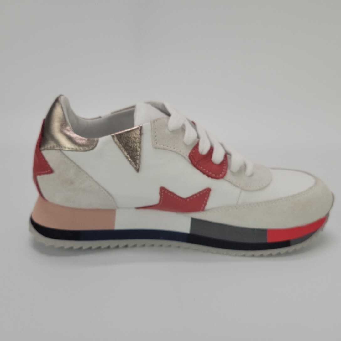 Bueno Petro Women’s Shoes Sneaker White/Red Multi Size B2086-600 NEW