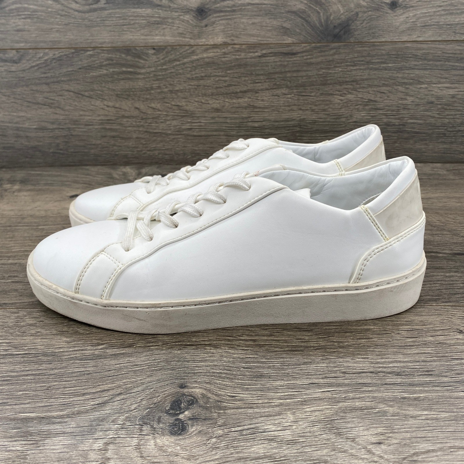 THOUSAND FELL Eco Recycled White Leather Low Top Sneakers Women’s 8
