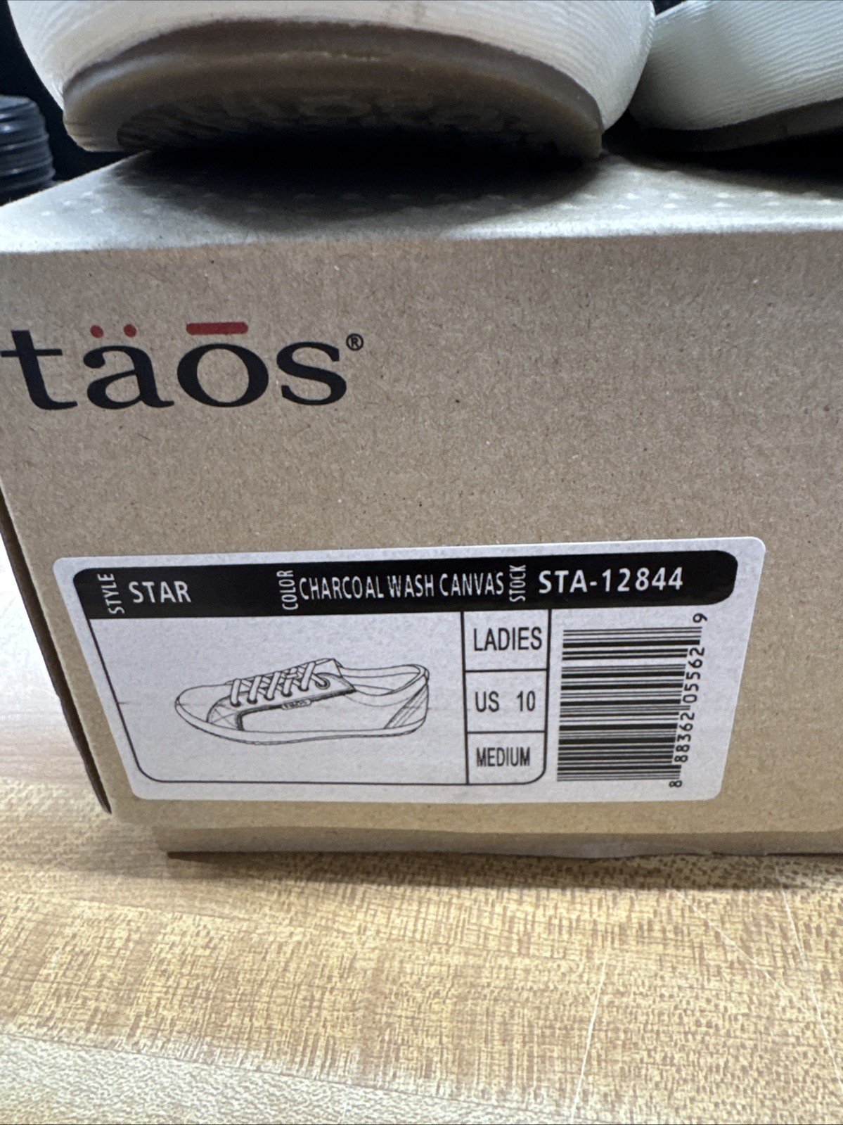 Taos Women’s Star Canvas Sneakers Charcoal Grey Wash Sz 10 US