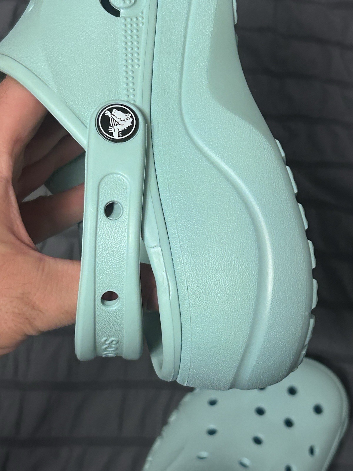 Crocs Baya Platform Clogs Seafoam Womens Sz 9 Beach Walking Park Pool Snap Back