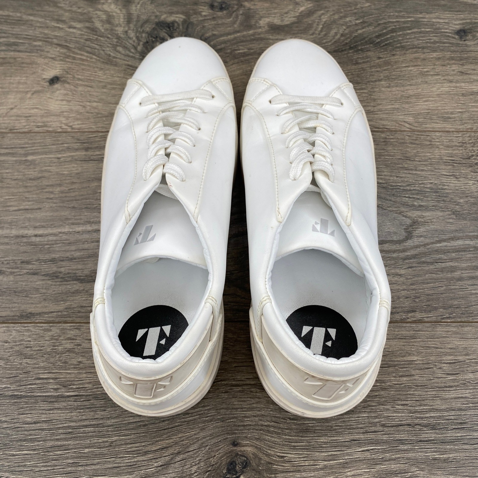 THOUSAND FELL Eco Recycled White Leather Low Top Sneakers Women’s 8