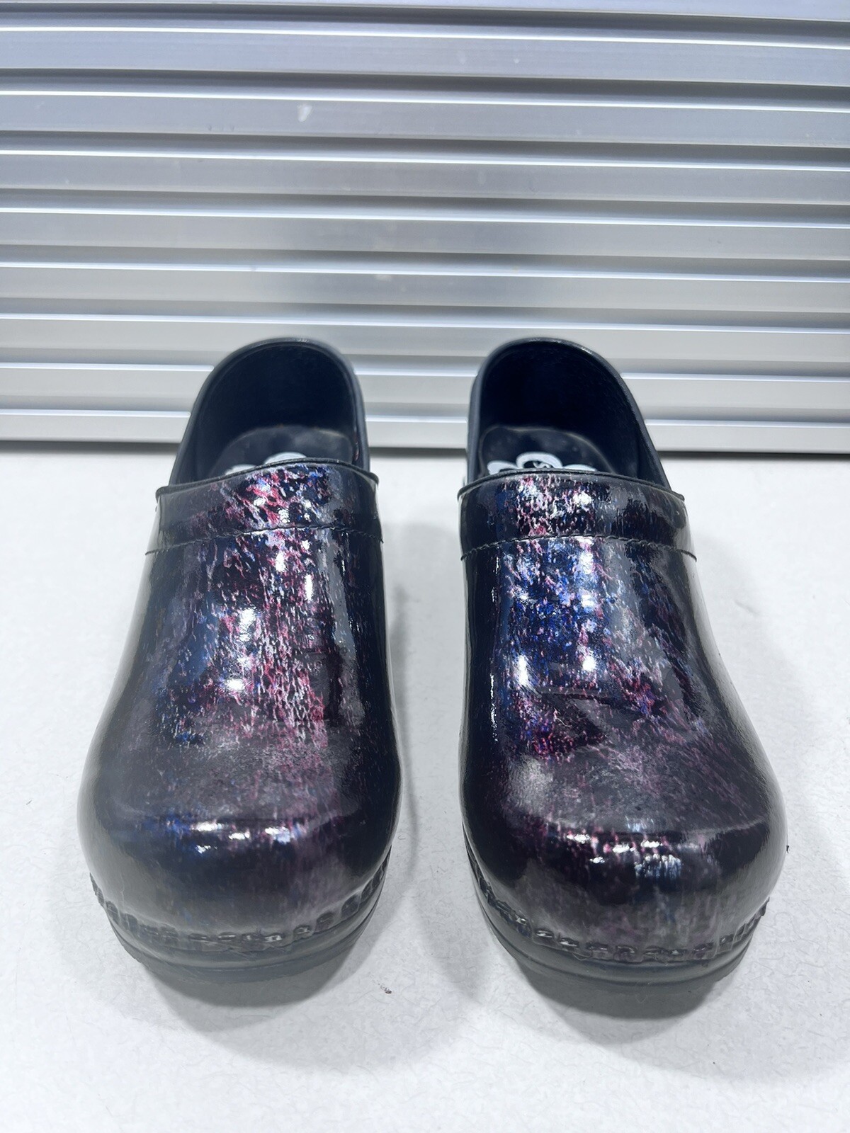 Sanita Women’s Balasia Multicolor Patent Leather Casual Nursing Clogs US 6 EU 37