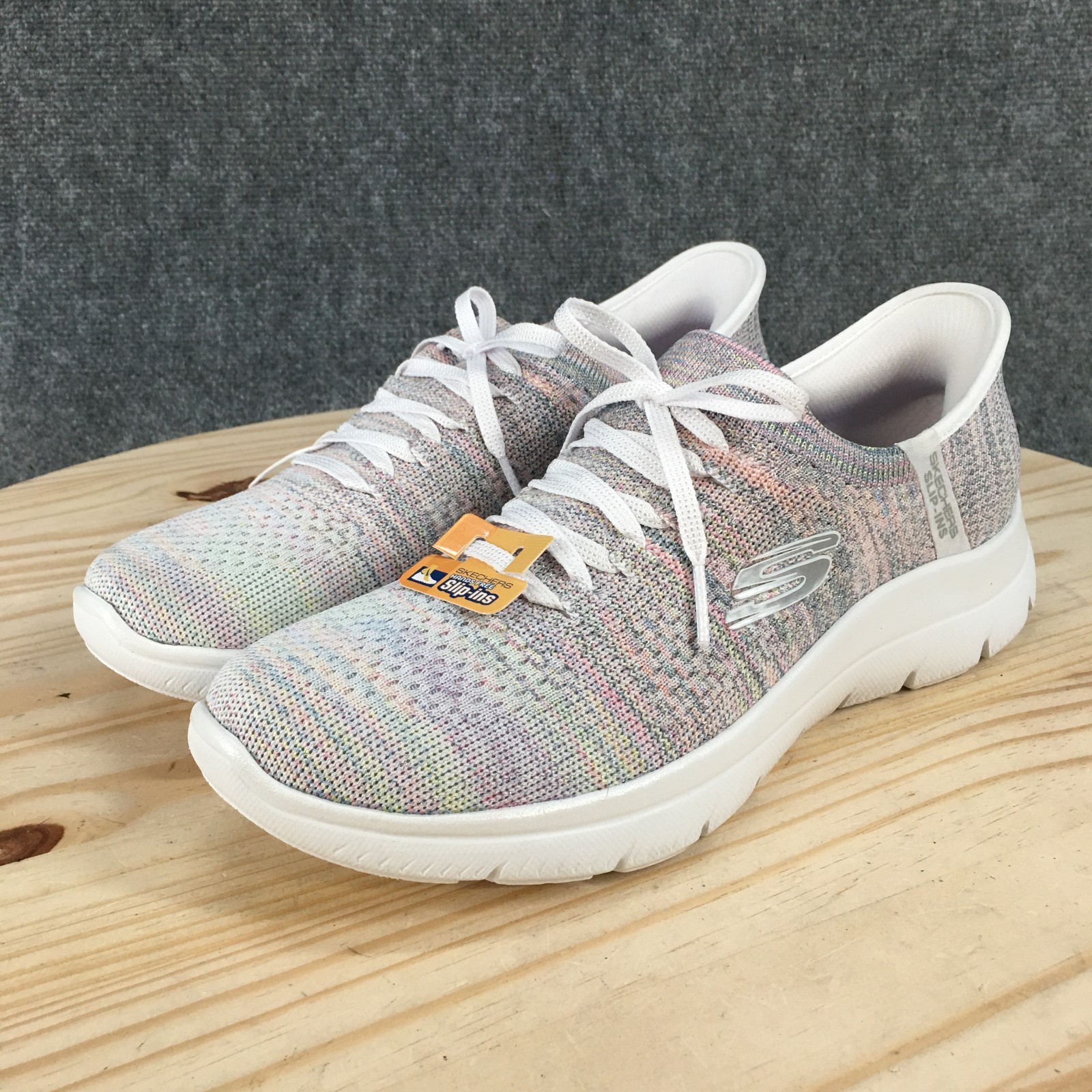 NEW Skechers Slip Ins Shoes Womens 10 Summits-Mystic Glow Sneakers White Multi
