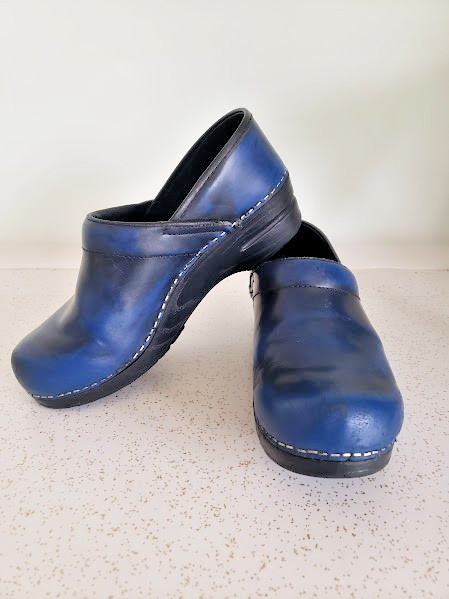 Sanita The Original Danish Womens Clog Slip-on Shoes Navy Black Size 38 US-7.5